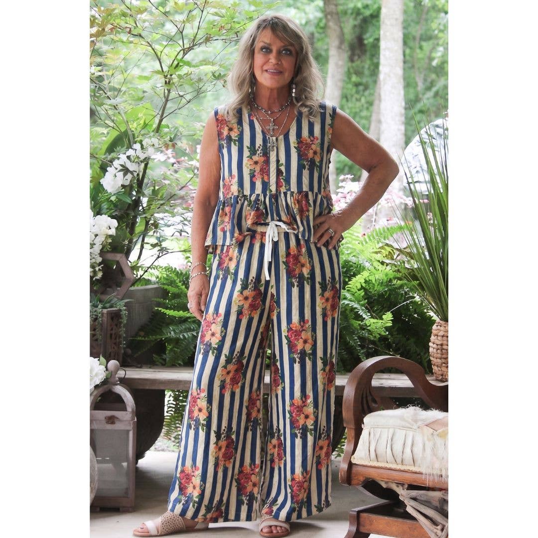 Starlight Drift Pants - Royal Stripe