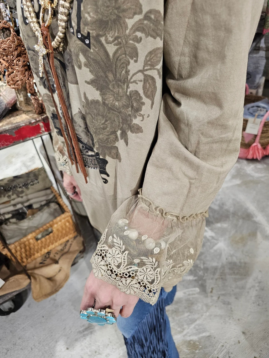 Rare Bird Cowgirl Shirt with Rhinestones