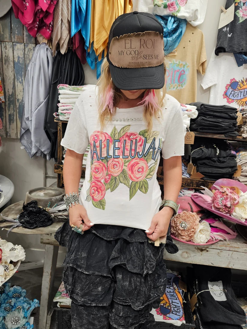 Rare Bird Hallelujah Floral 3/4 Sleeve Top