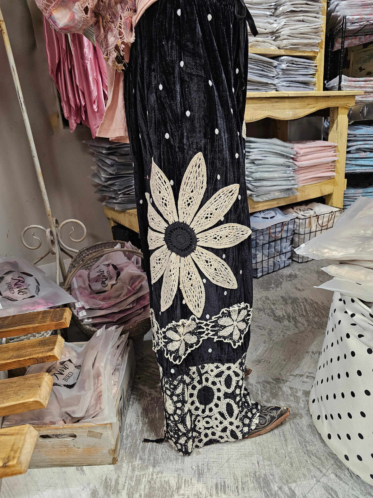 A Rare Bird Velvet Daisy Pantaloons
