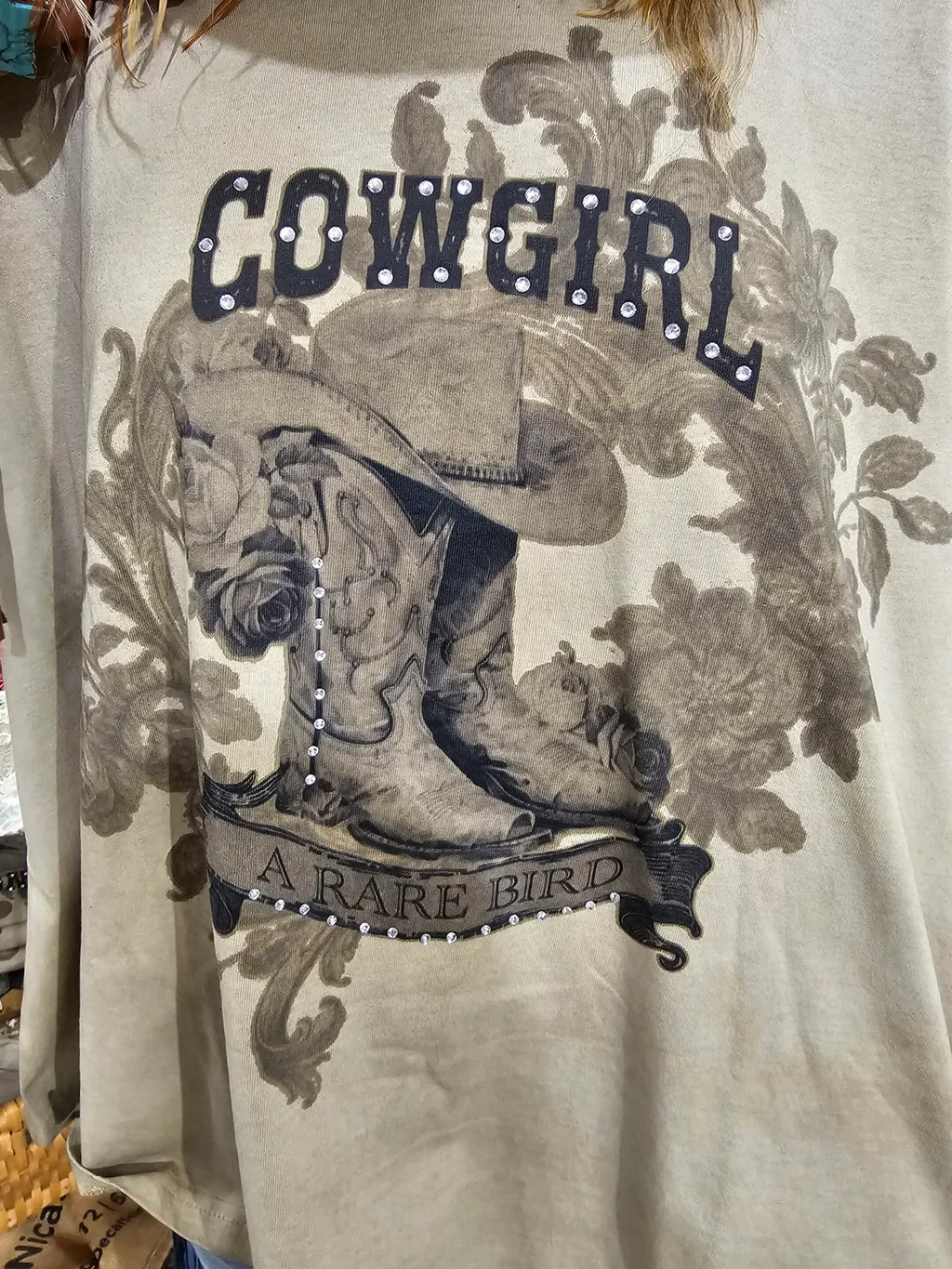 Rare Bird Cowgirl Shirt with Rhinestones