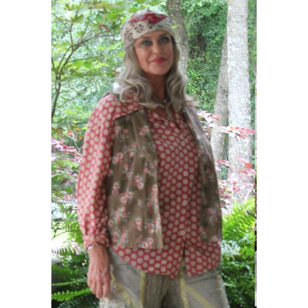 Spellbound Vest - Chocolate Floral