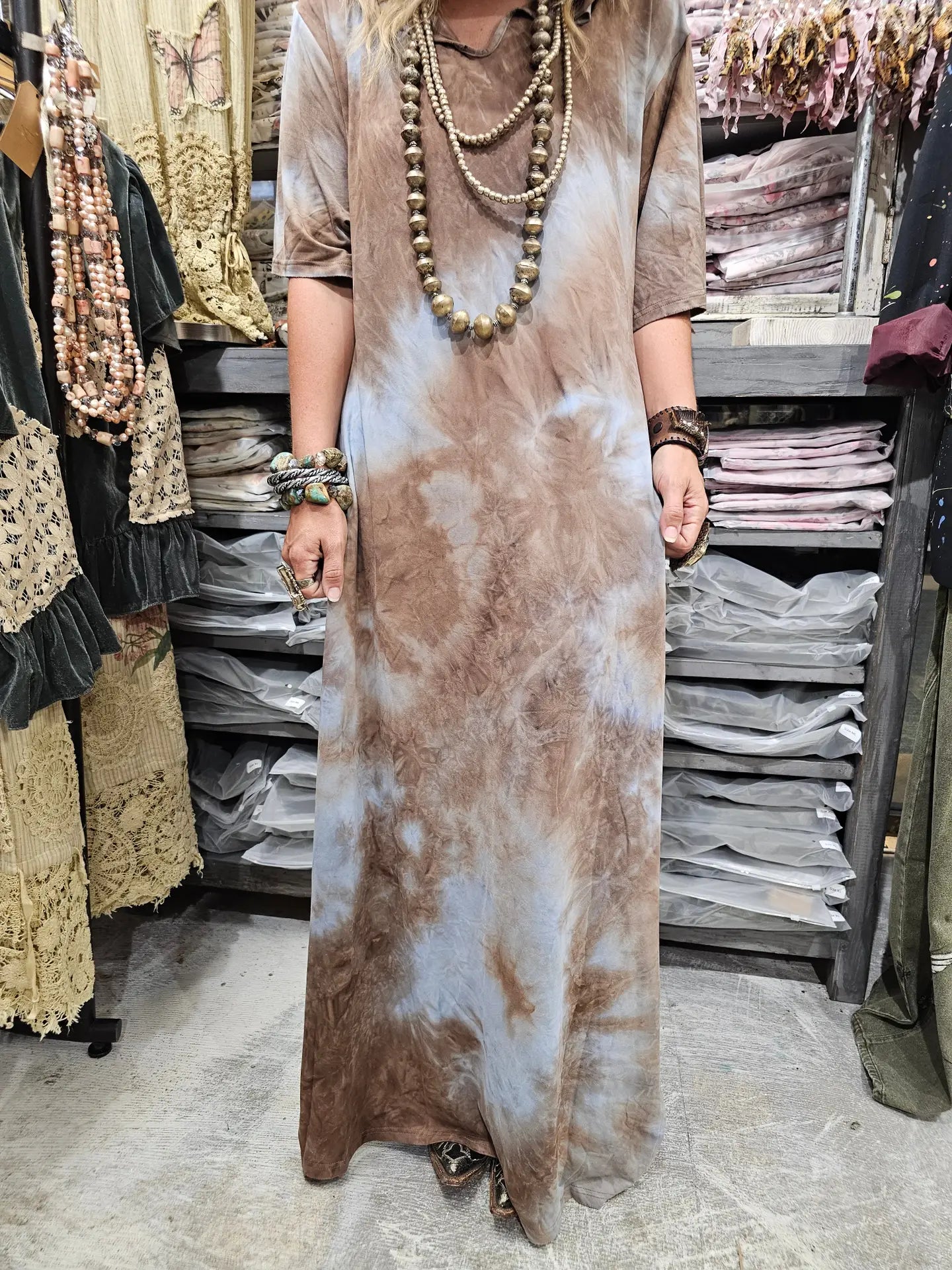 Rare Bird Dusty Road T Dress with Hood