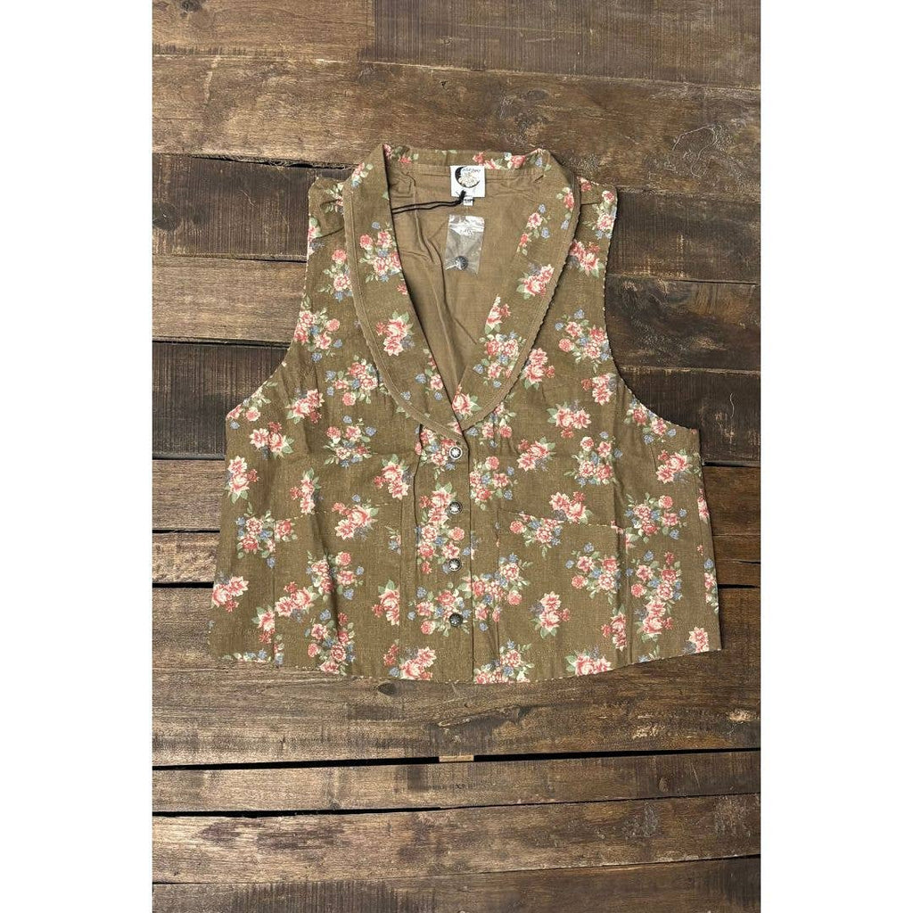 Spellbound Vest - Chocolate Floral