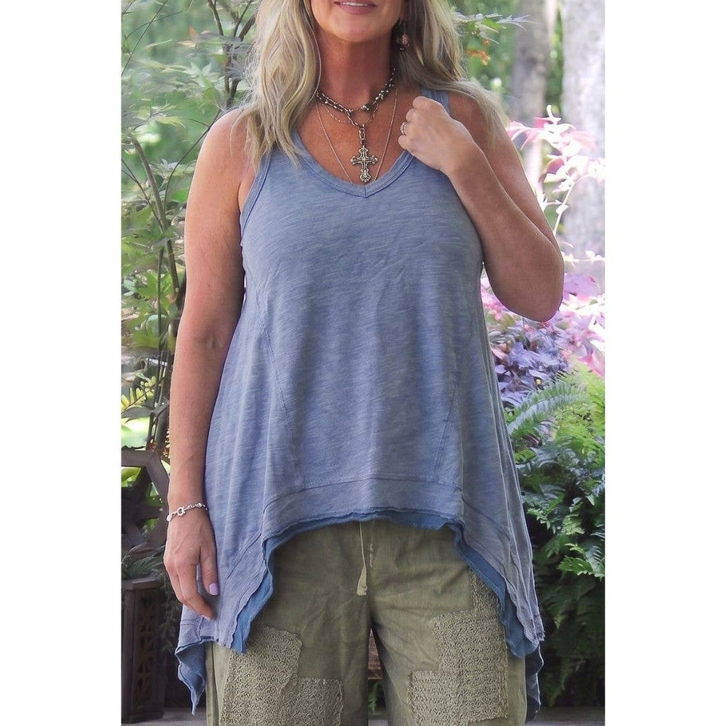Beyond The Moon Tank - Vintage Navy