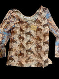 Racing Cowgirl Mesh Top Bucking Bronko
