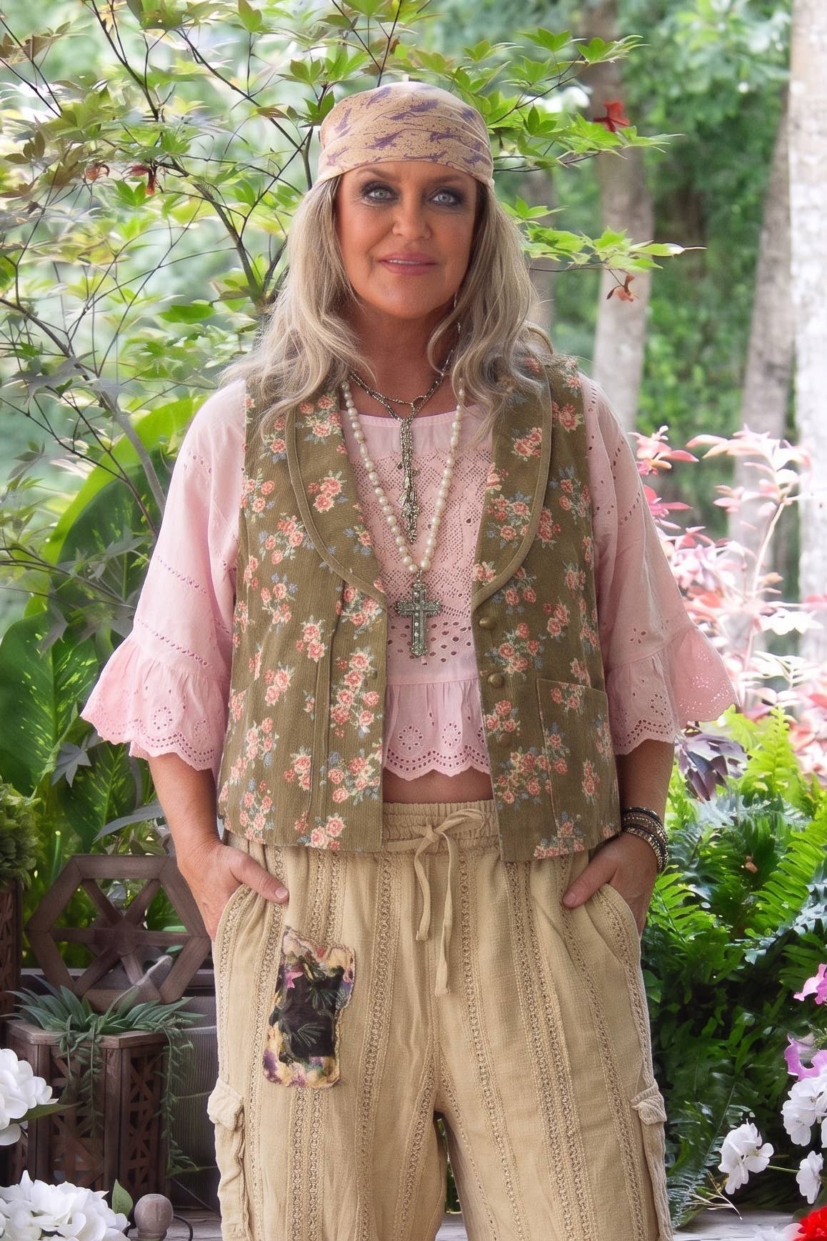 Spellbound Vest - Chocolate Floral