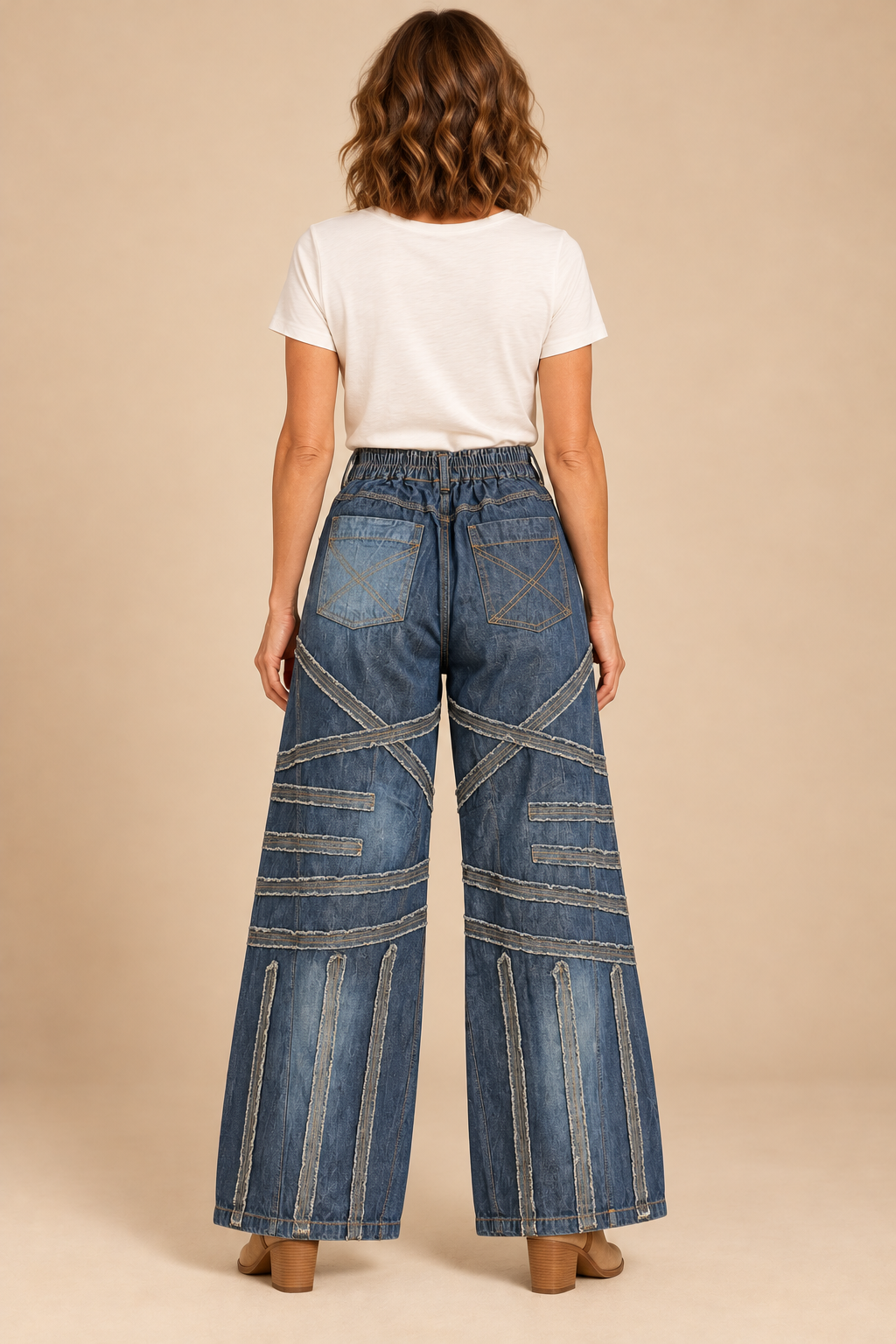 Paper Lace Blue Love Denim Pants