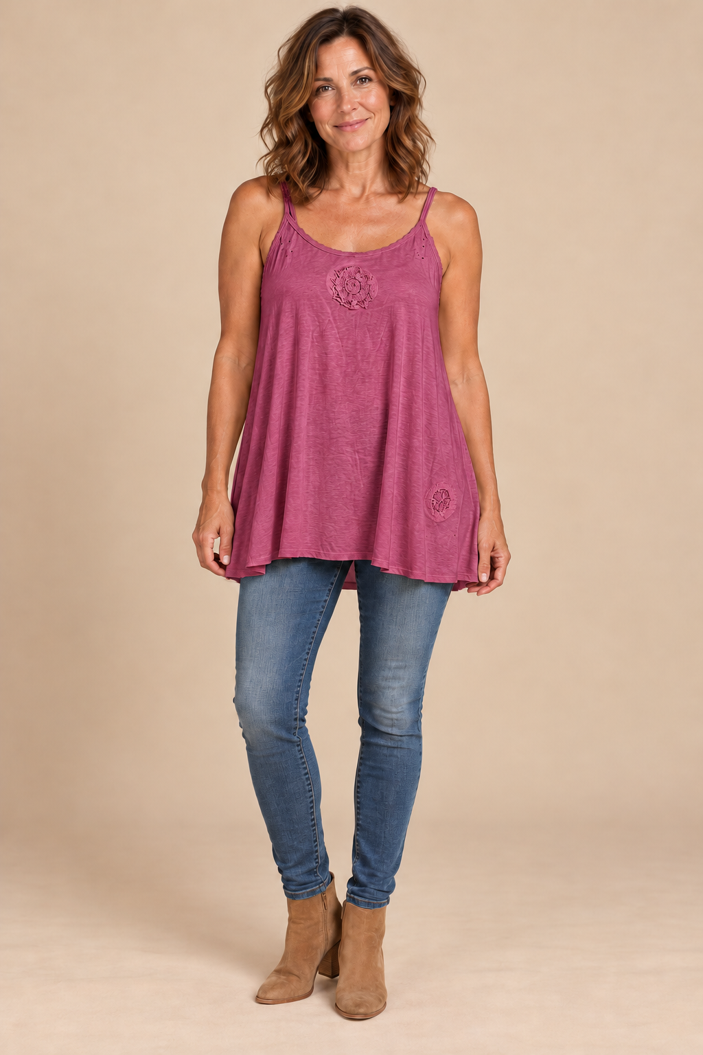 Paper Lace Wine Cami