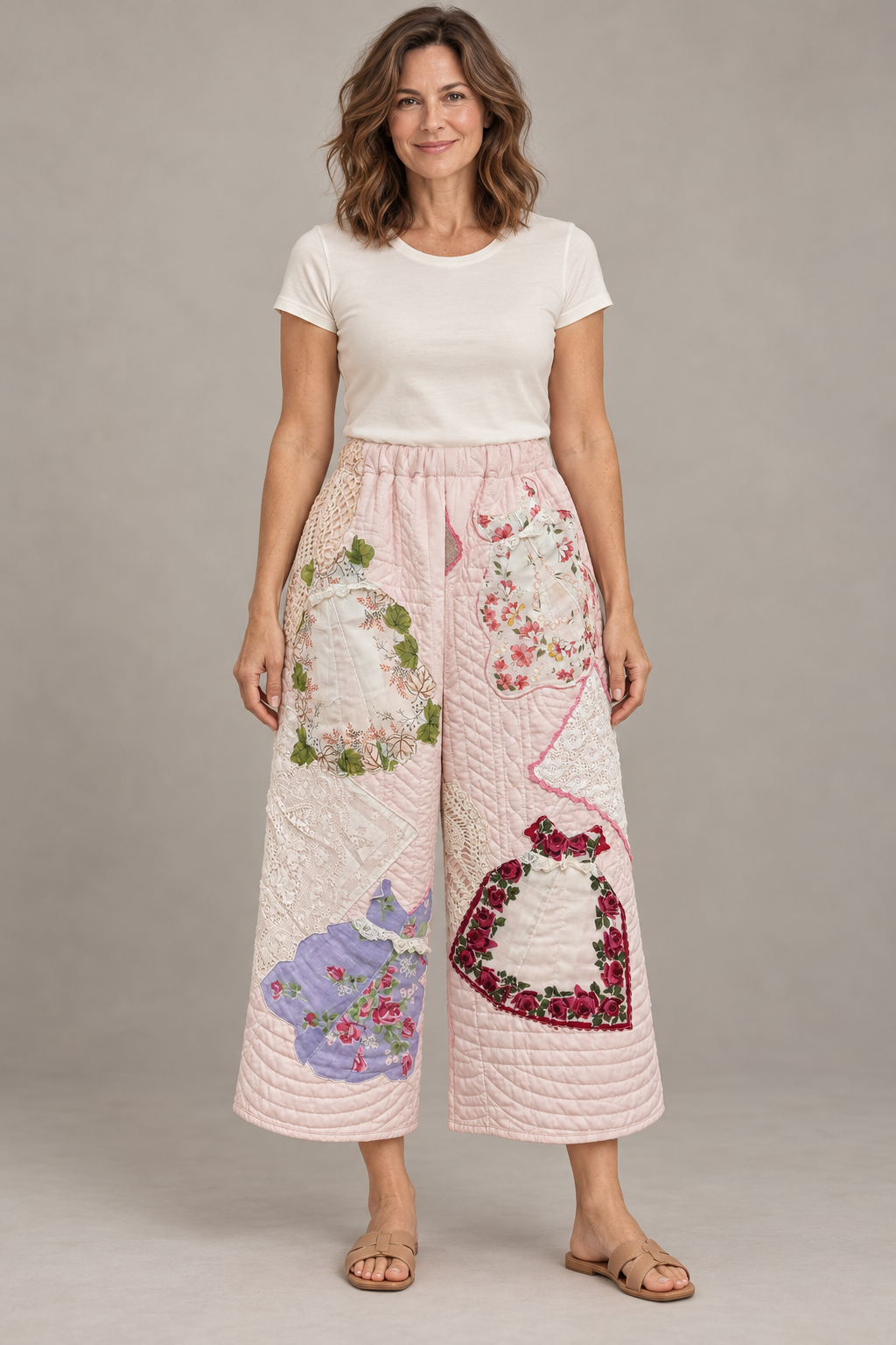Blush Vintage Quilt Pants by BMANN by Bridget