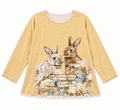 Paper Lace Mustard Bunny Printed Long Sleeve T