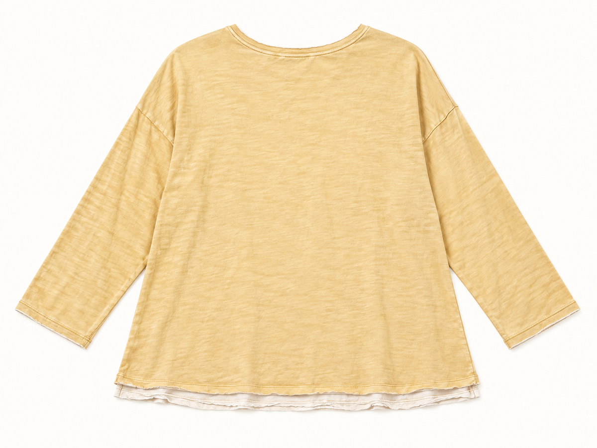 Paper Lace Mustard Bunny Printed Long Sleeve T
