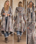 Paper Lace Reversible Grey Floral Duster