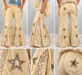 Rare Bird Sequins in Hayfield Star Cut-Out Jeans