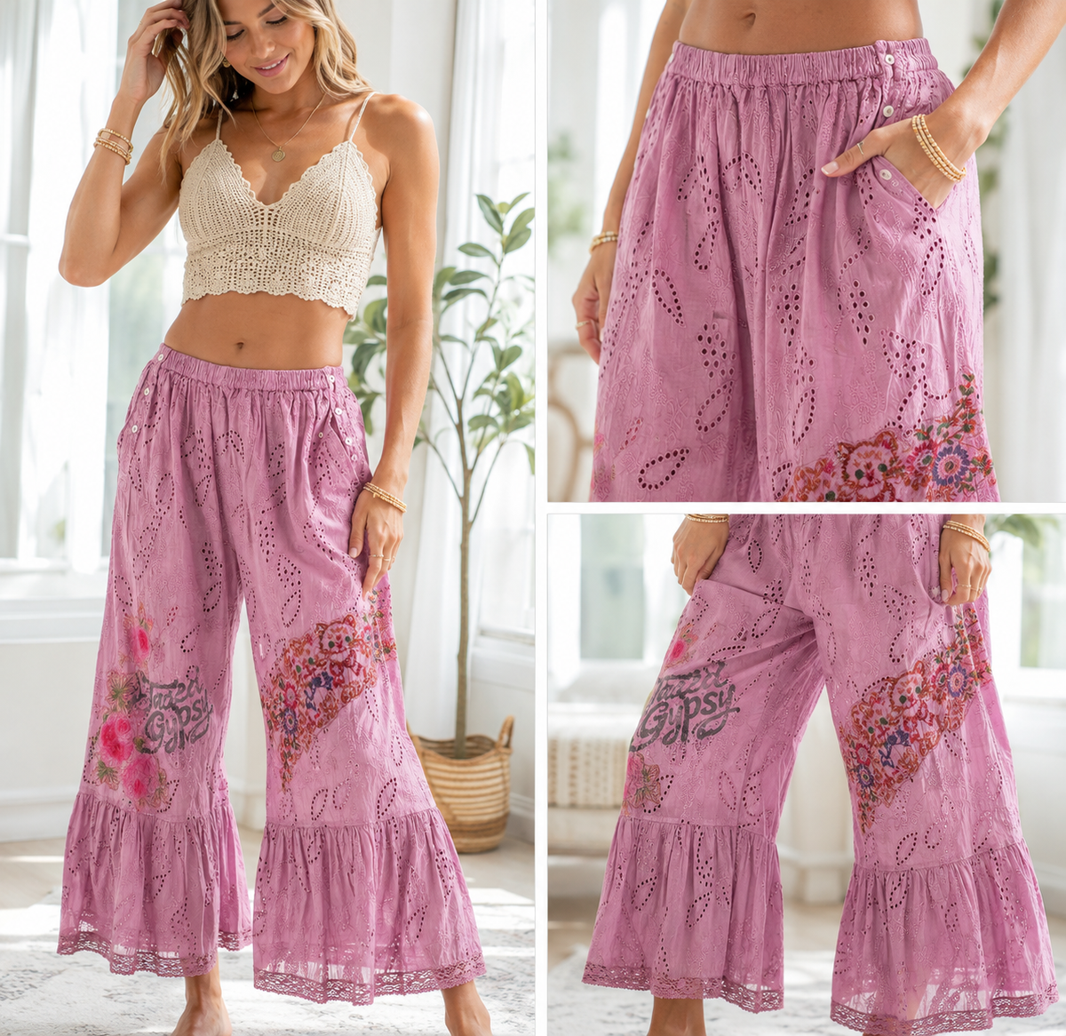 House of Jaded Gypsy Wanderlace Eyelet Bloomers
