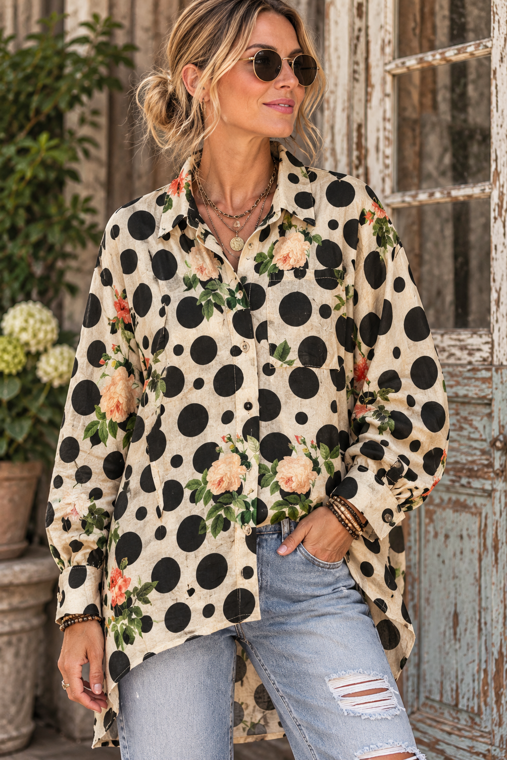 Jaded Gypsy Star Dreamer Top- Midnight Dot,