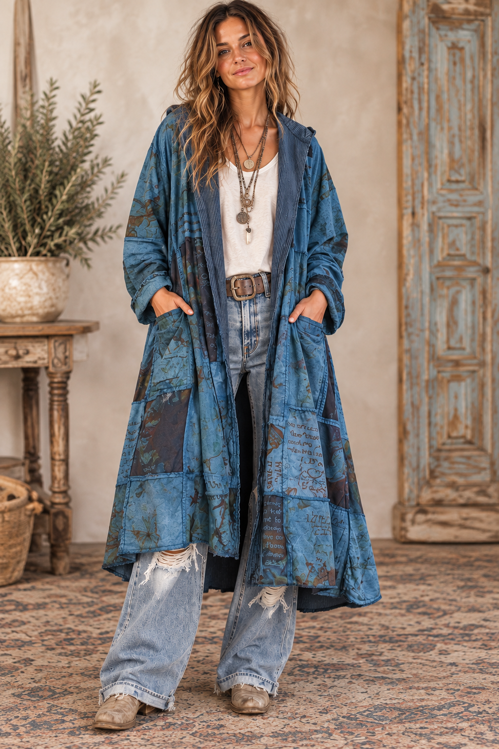 Paper Lace ReversibleTeal Duster