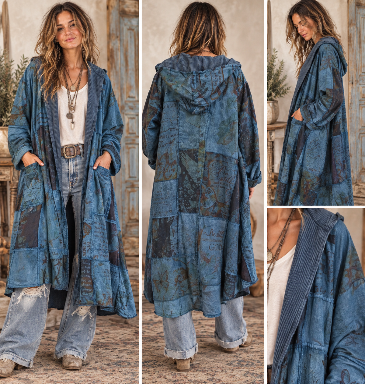 Paper Lace ReversibleTeal Duster