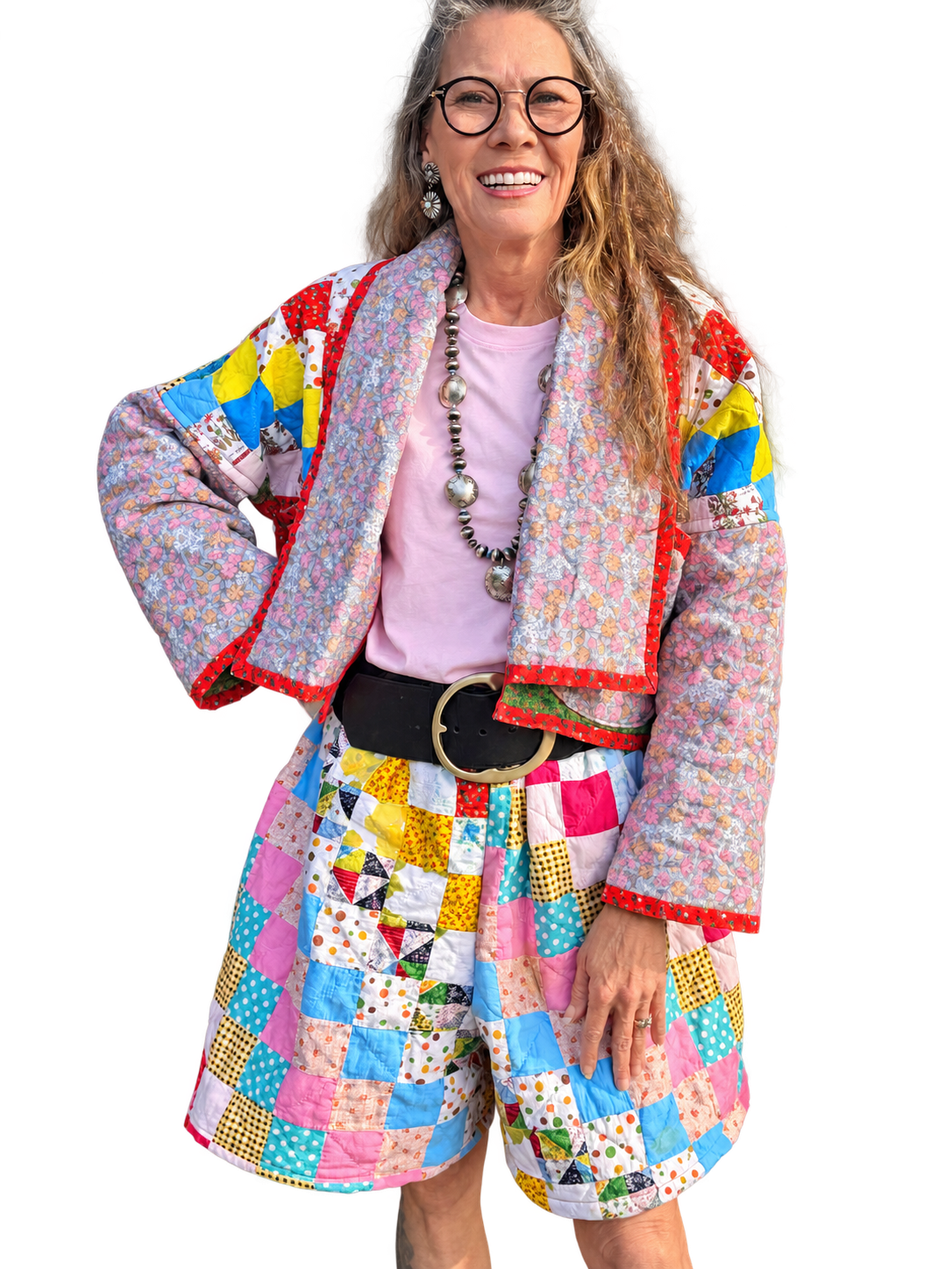 Colorful Quilted Shorts by BMANN by Bridget