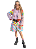 Colorful Quilted Shawl Collar Jacket by BMANN by Bridget