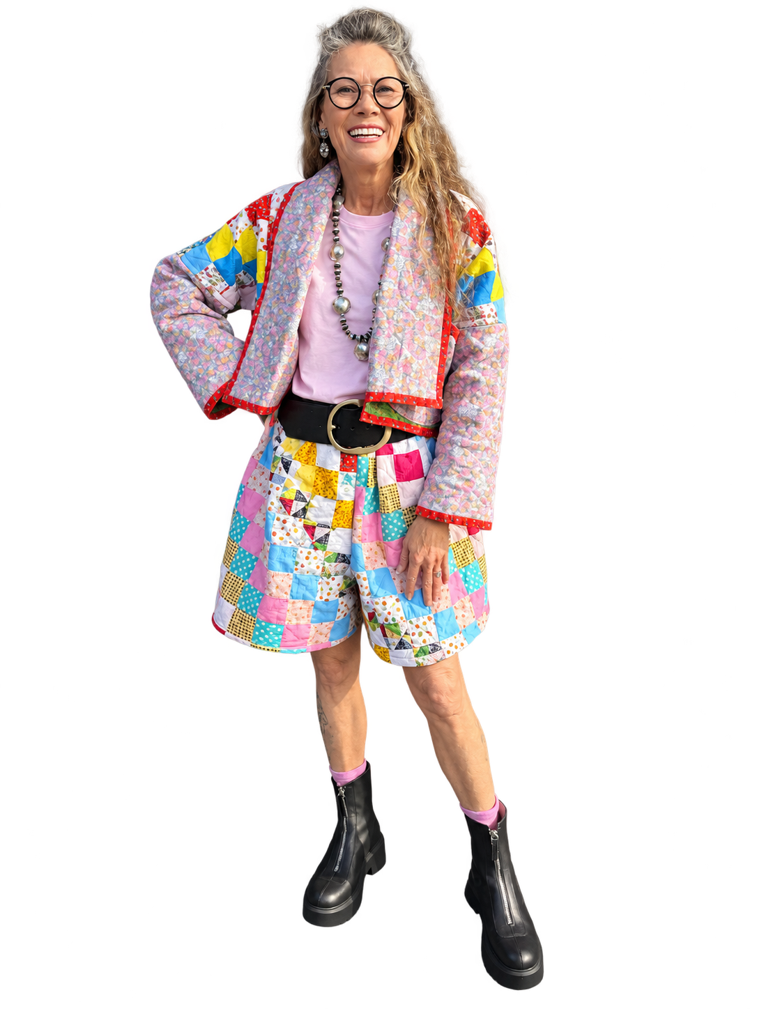 Colorful Quilted Shorts by BMANN by Bridget