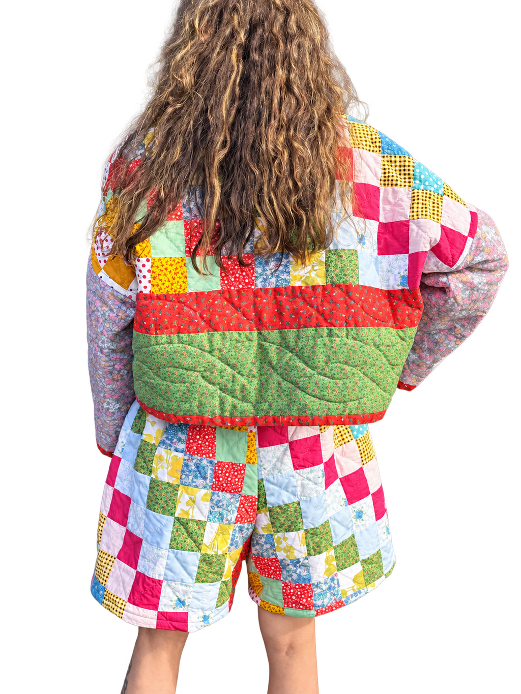 Colorful Quilted Shawl Collar Jacket by BMANN by Bridget