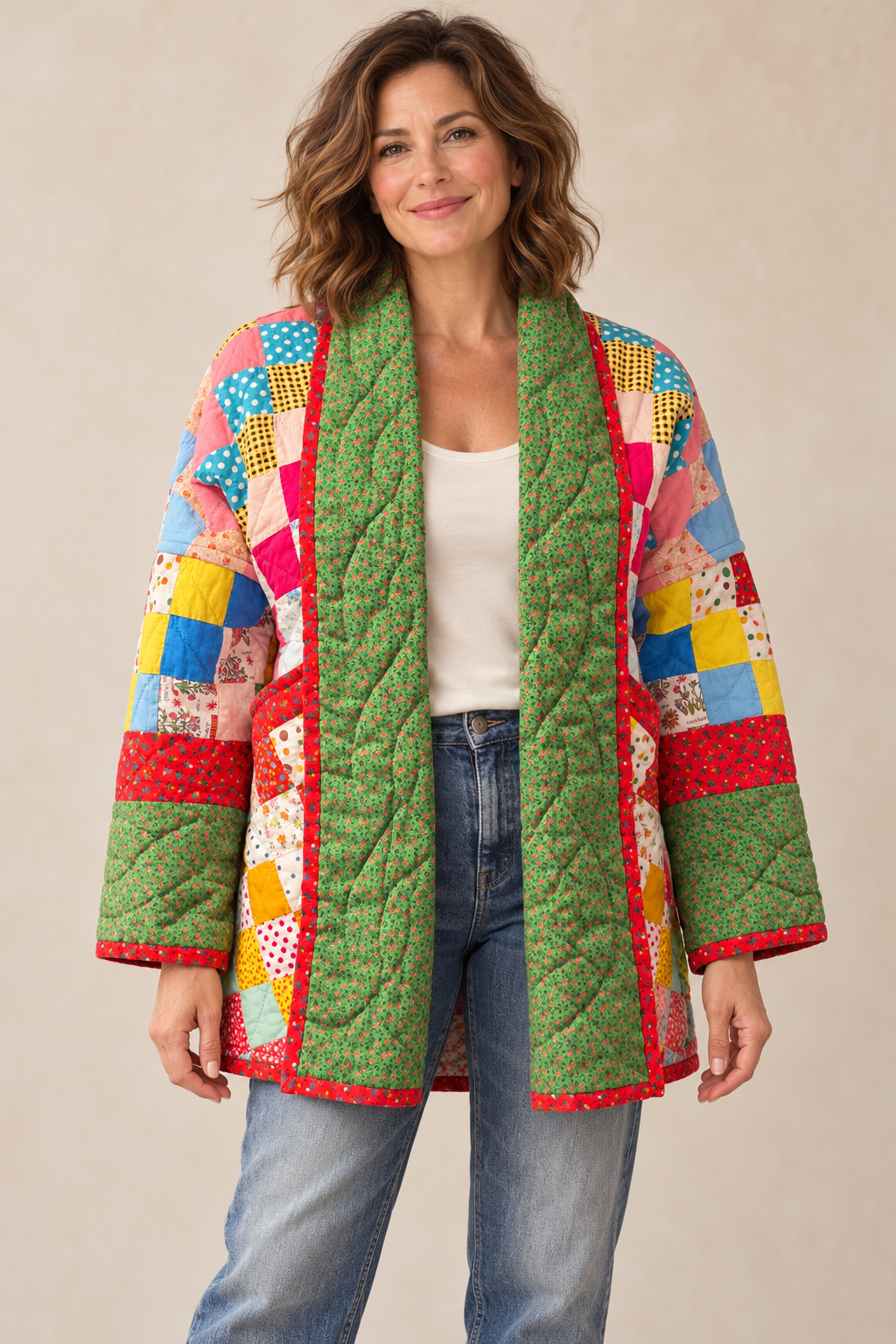 Red Quilt Coat by BMann by Bridget
