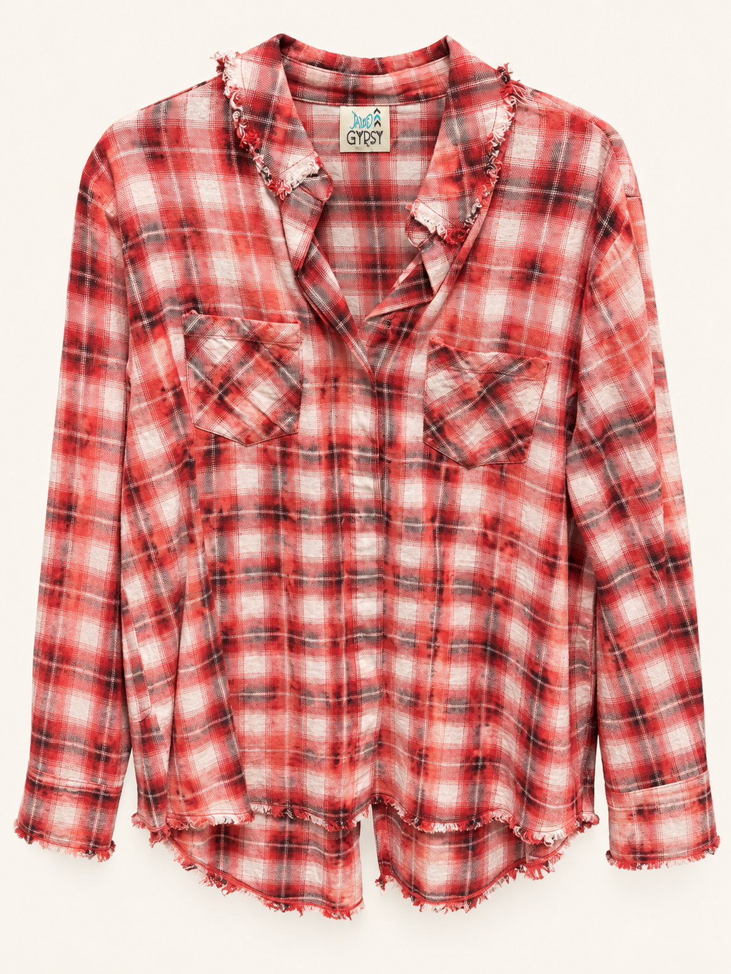 Jaded Gypsy Flannel Red and White
