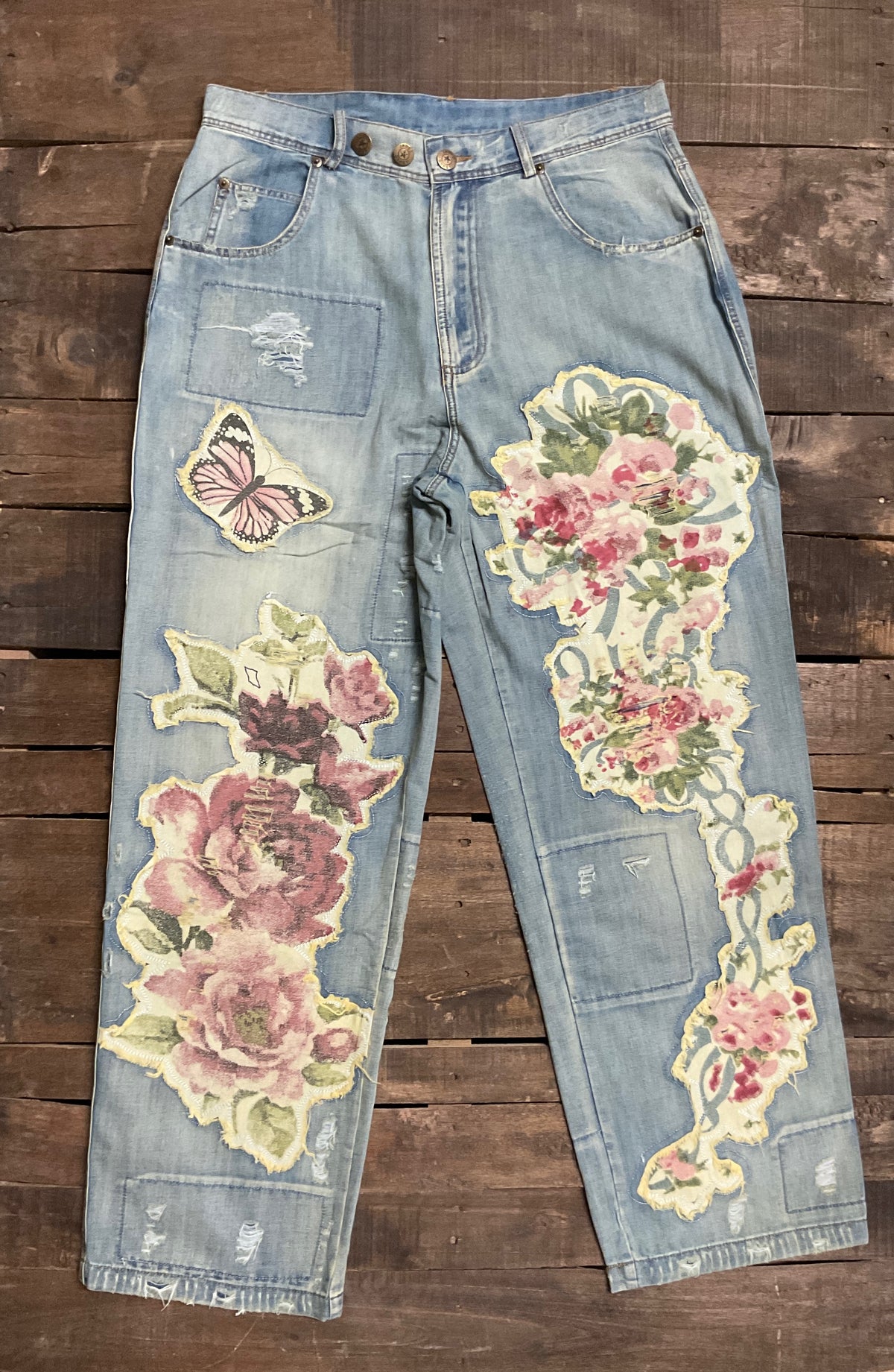 Jaded Gypsy Peace and Love Jeans - Floral