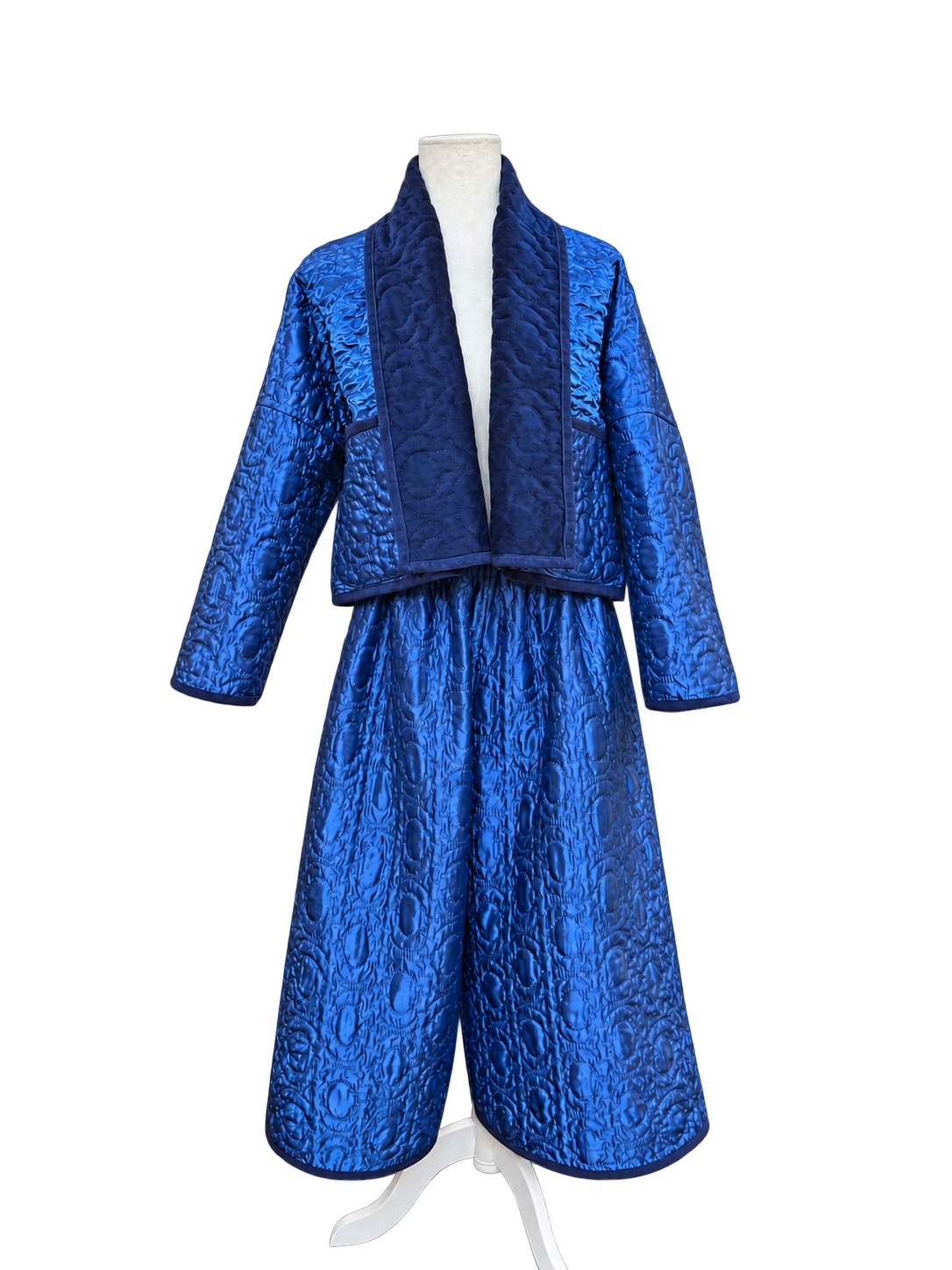 Blue Vintage Quilt Jacket & Pants Set by BMANN by Bridget