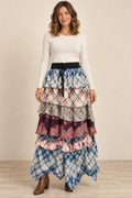 A Rare Bird Ruffle Flannel Skirt