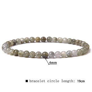 Labradorite Stretch Bracelet – 4mm Natural Stone Beads