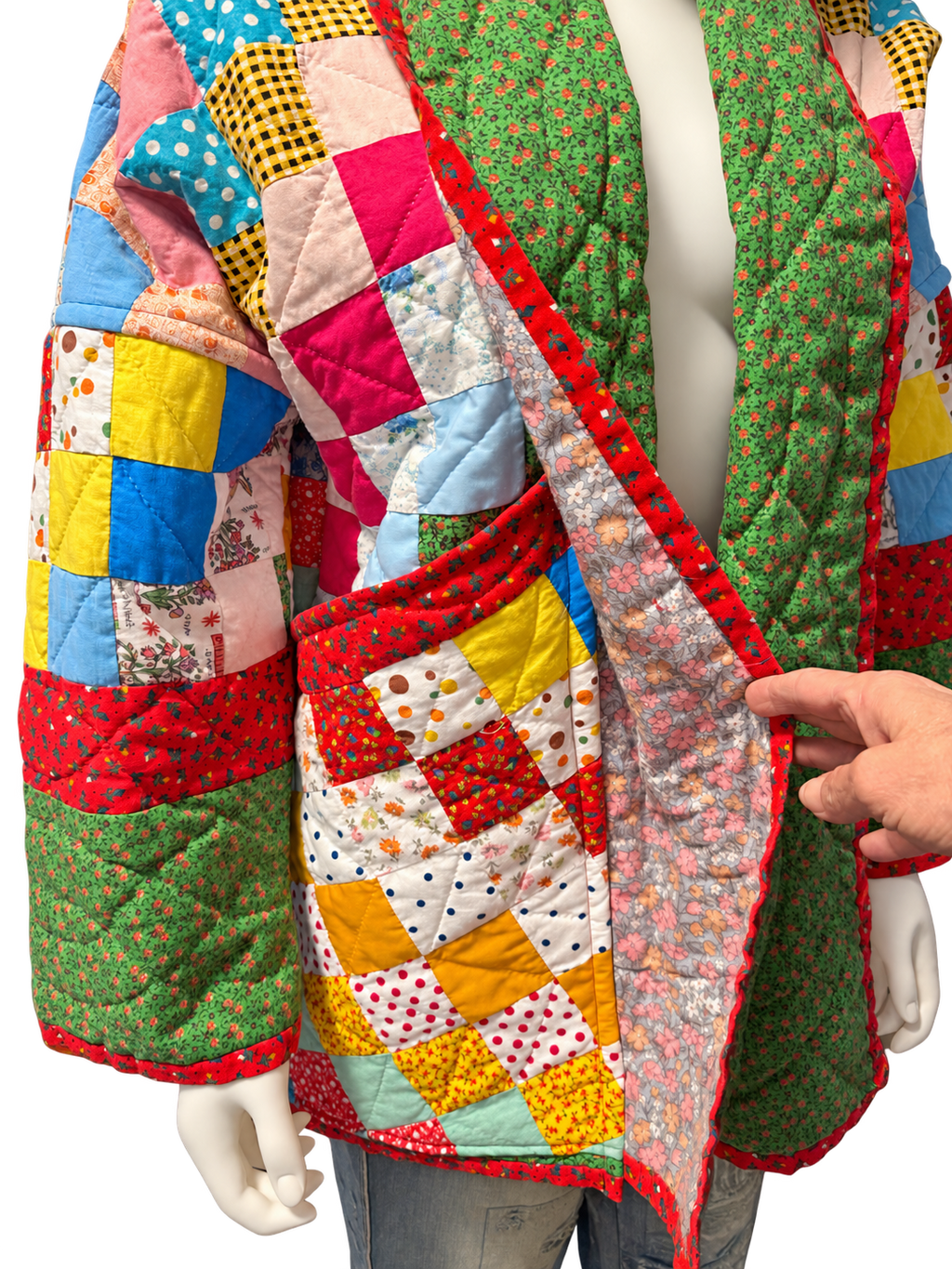 Red Quilt Coat by BMann by Bridget