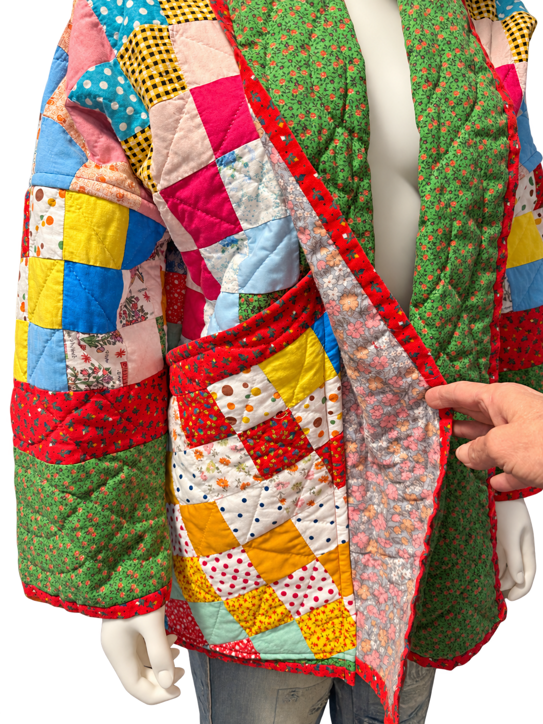 Red Quilt Coat by BMann by Bridget