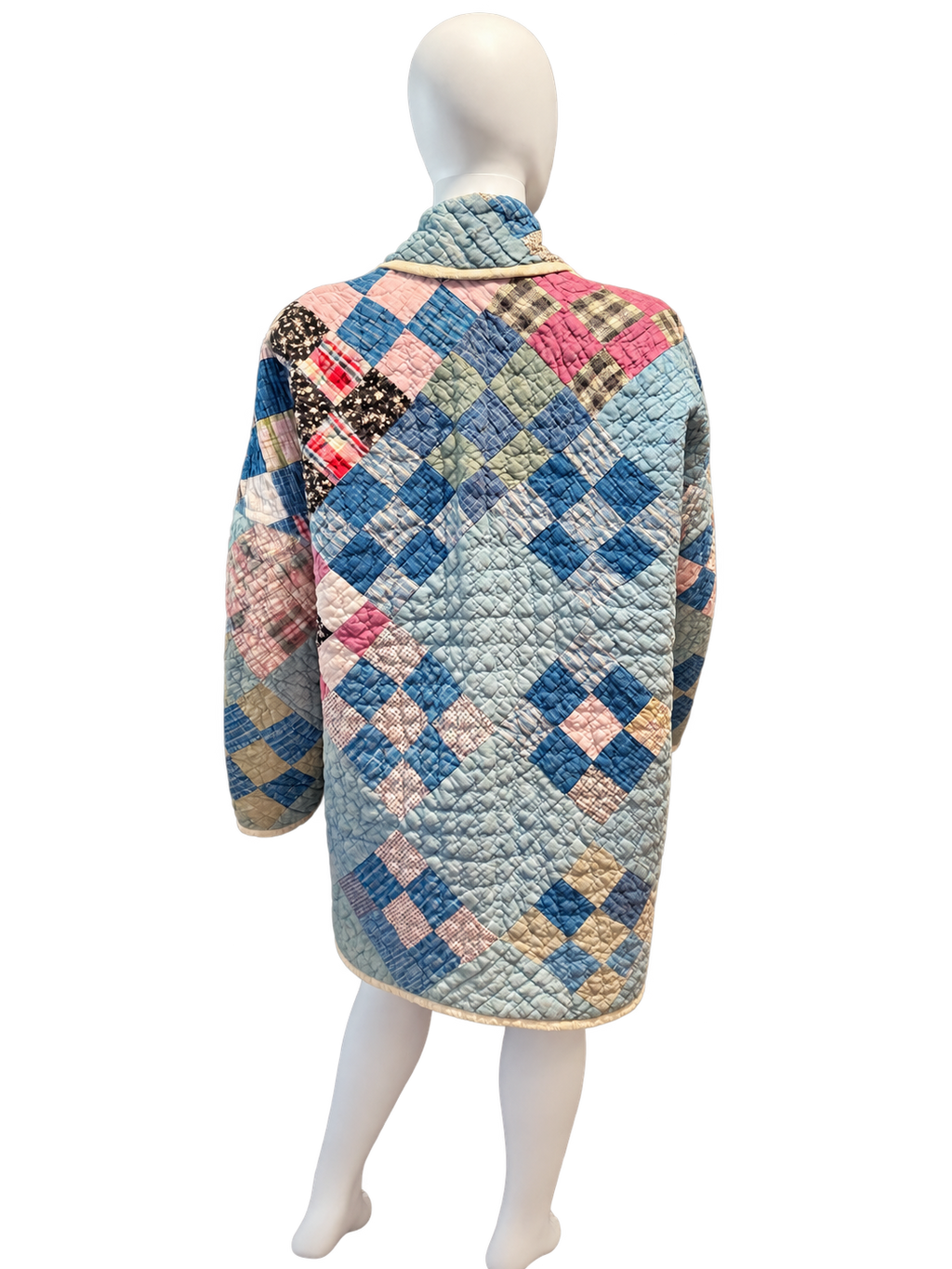 Vintage Quilt in Blues Coat