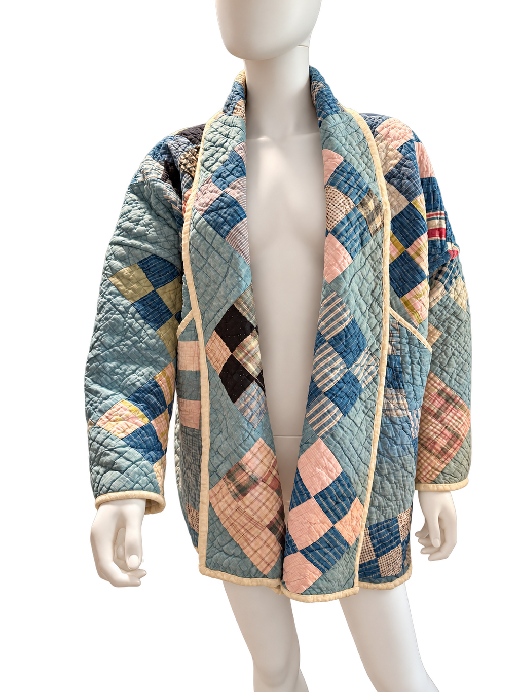 Vintage Quilt in Blues Coat