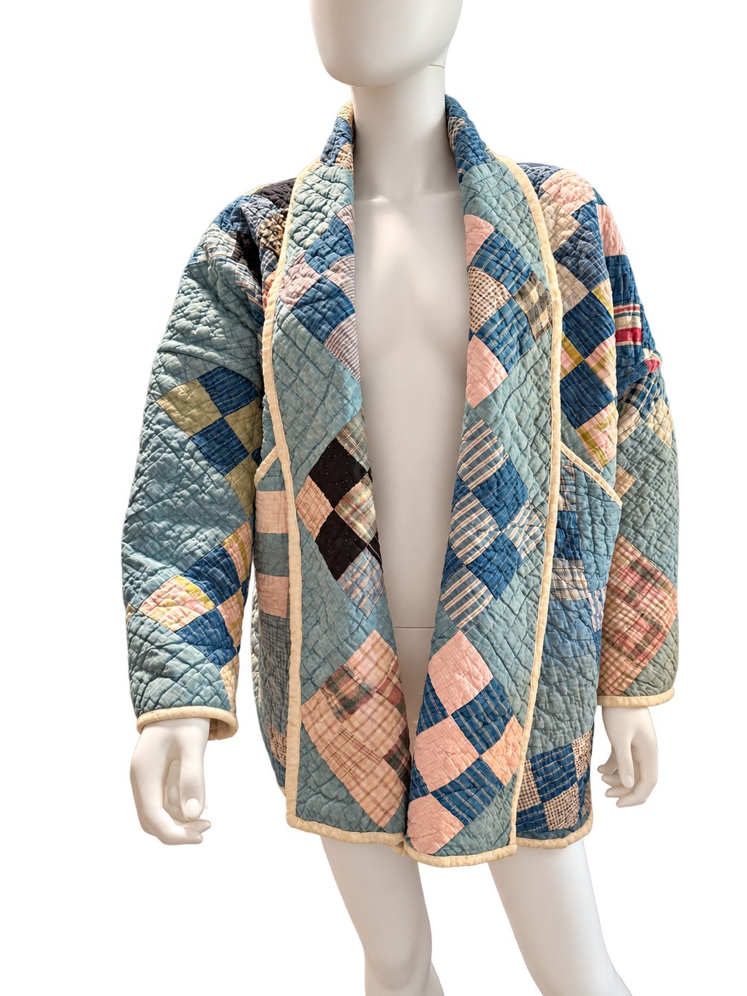 Vintage Quilt in Blues Coat