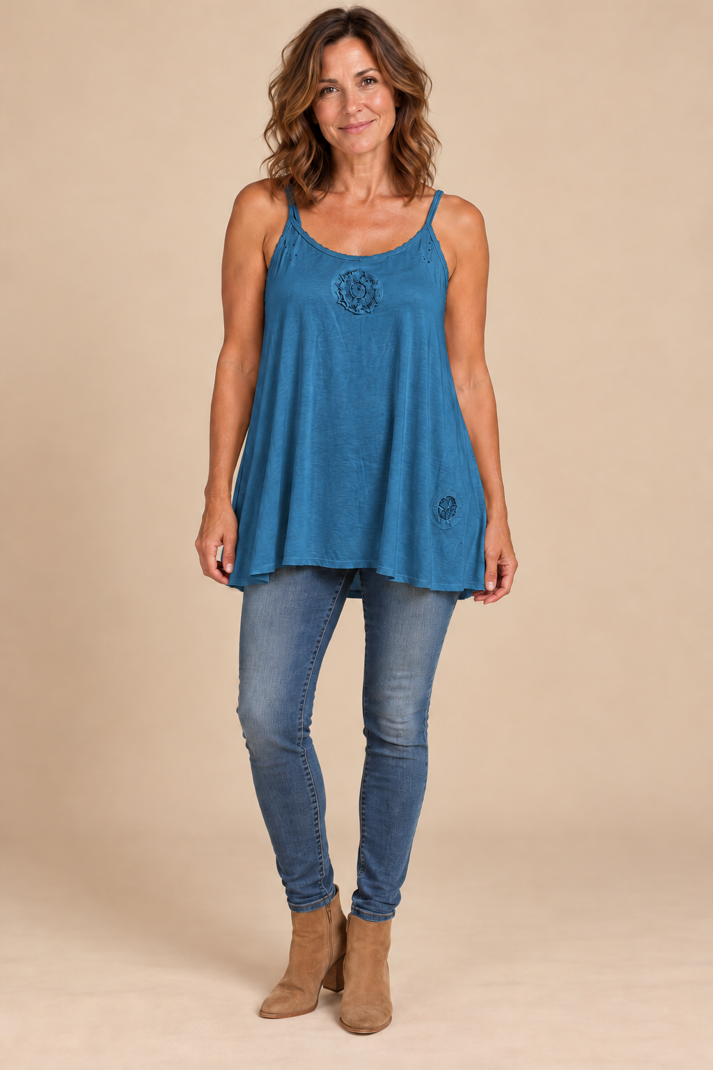 Paper Lace Cream Teal