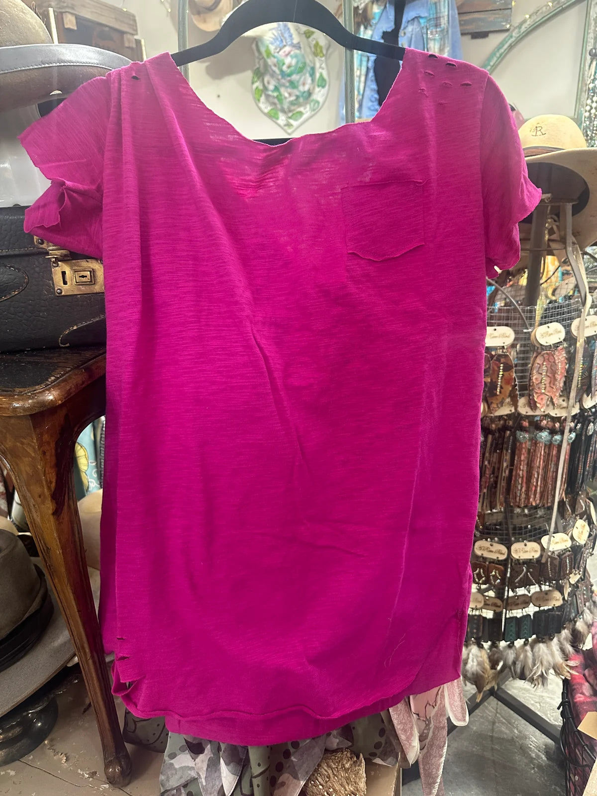 Rare Bird Ripped Pocket T