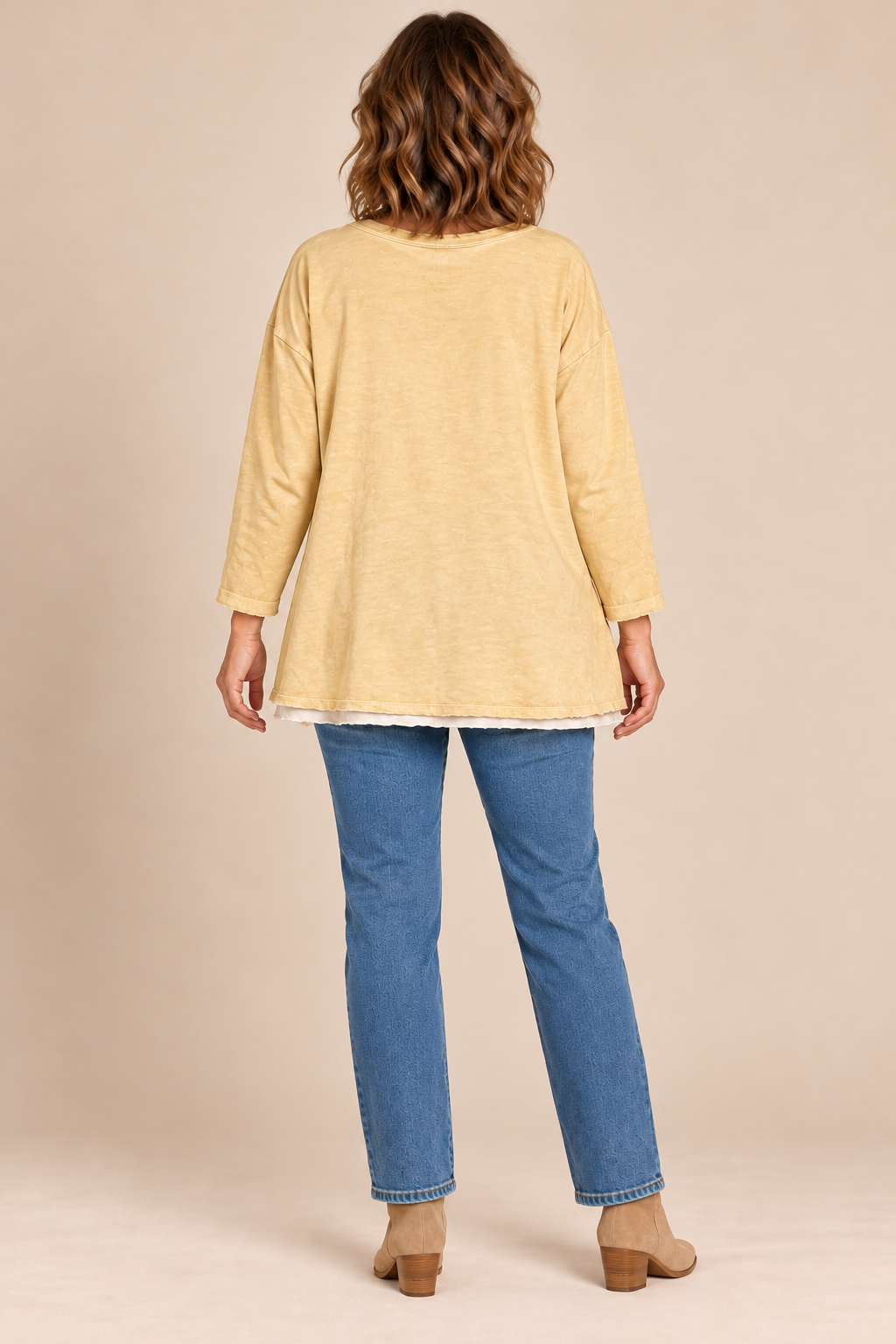 Paper Lace Mustard Bunny Printed Long Sleeve T