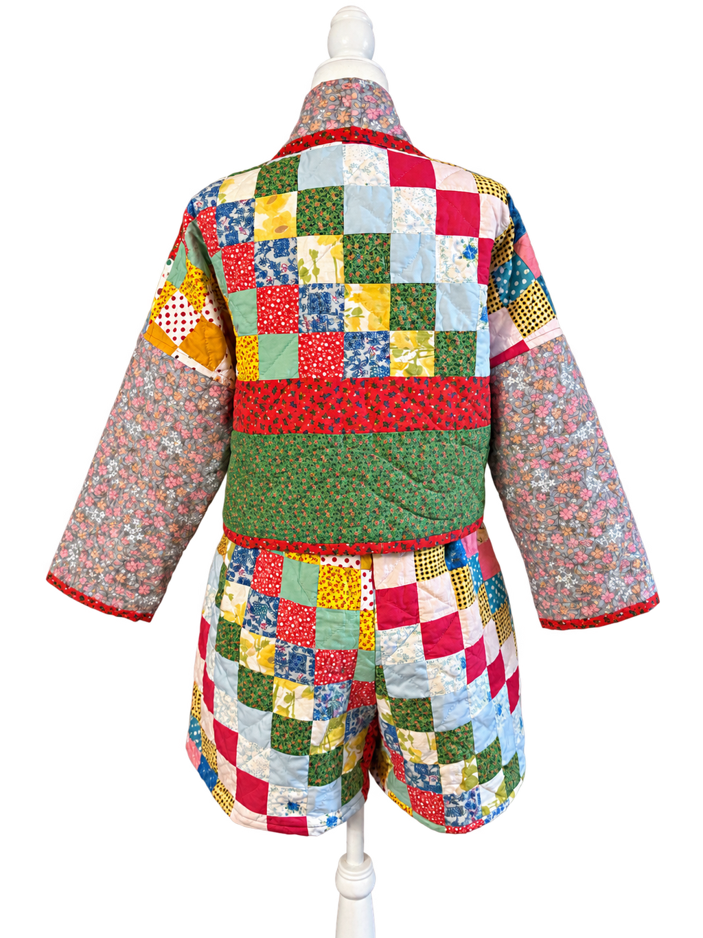 Colorful Quilted Shawl Collar Jacket by BMANN by Bridget