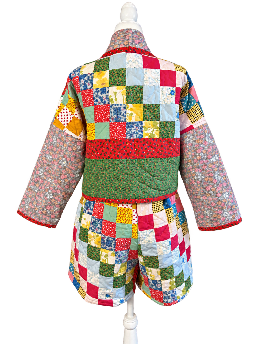 Colorful Quilted Shawl Collar Jacket by BMANN by Bridget