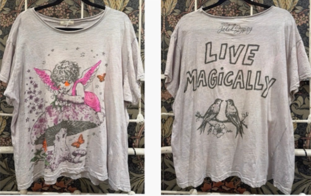 House of Jaded Gypsy Worn and Weathered Tee-  Fairy
