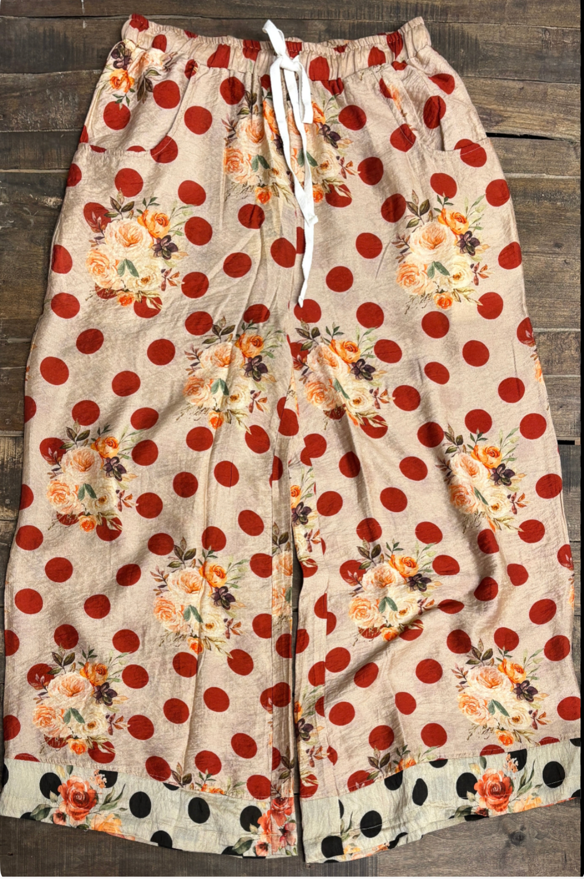 Jaded Gypsy Starlight Drift Pants - Ruby Dot,