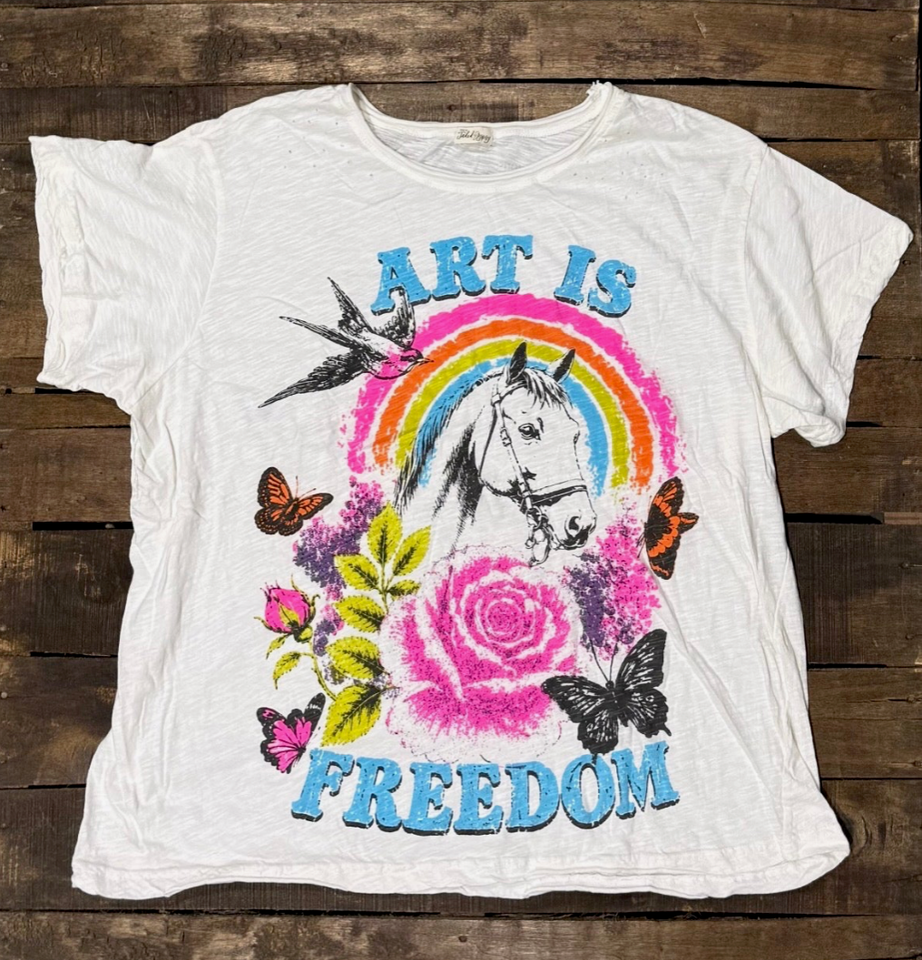 House of Jaded Gypsy Weathered and Worn Tee- Derby