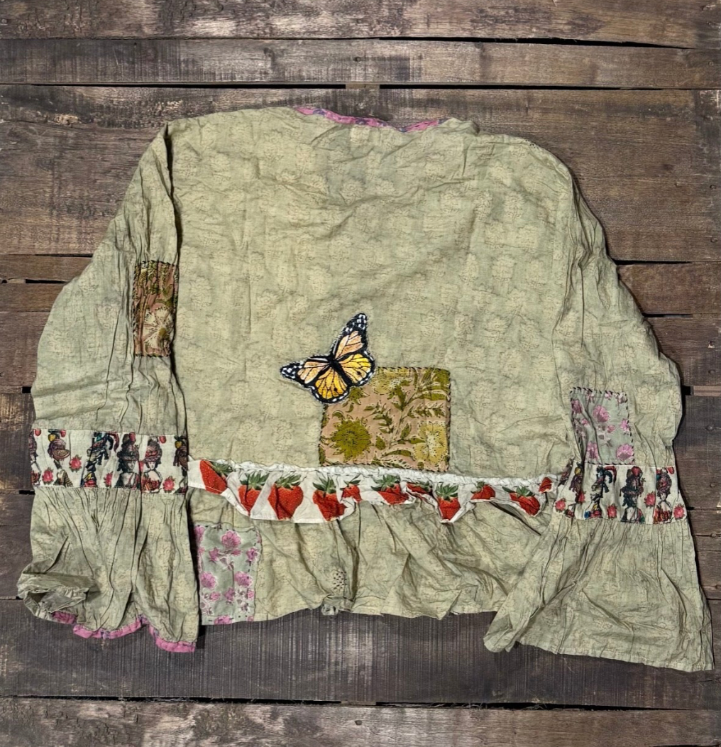 House of Jaded Gypsy Honey Bloom Top - Moss