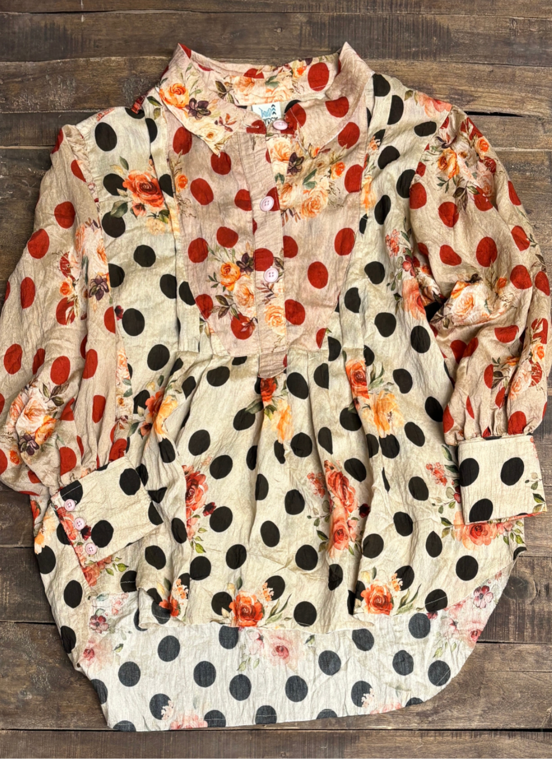 Jaded Gypsy Harvest Treasures Tunic- Midnight Dot,