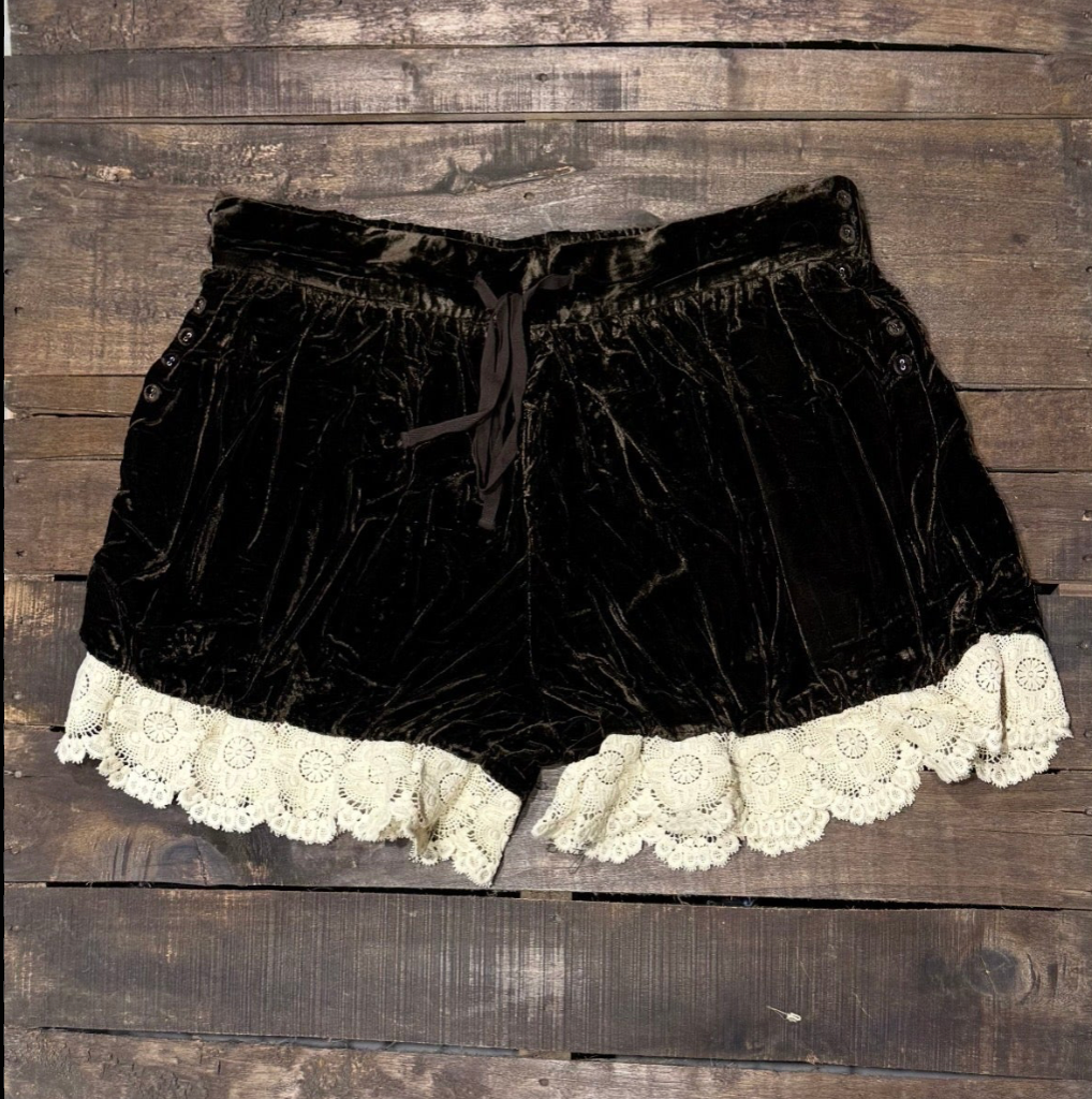 Jaded Gypsy Vintage Romance Shorts - Chocolate