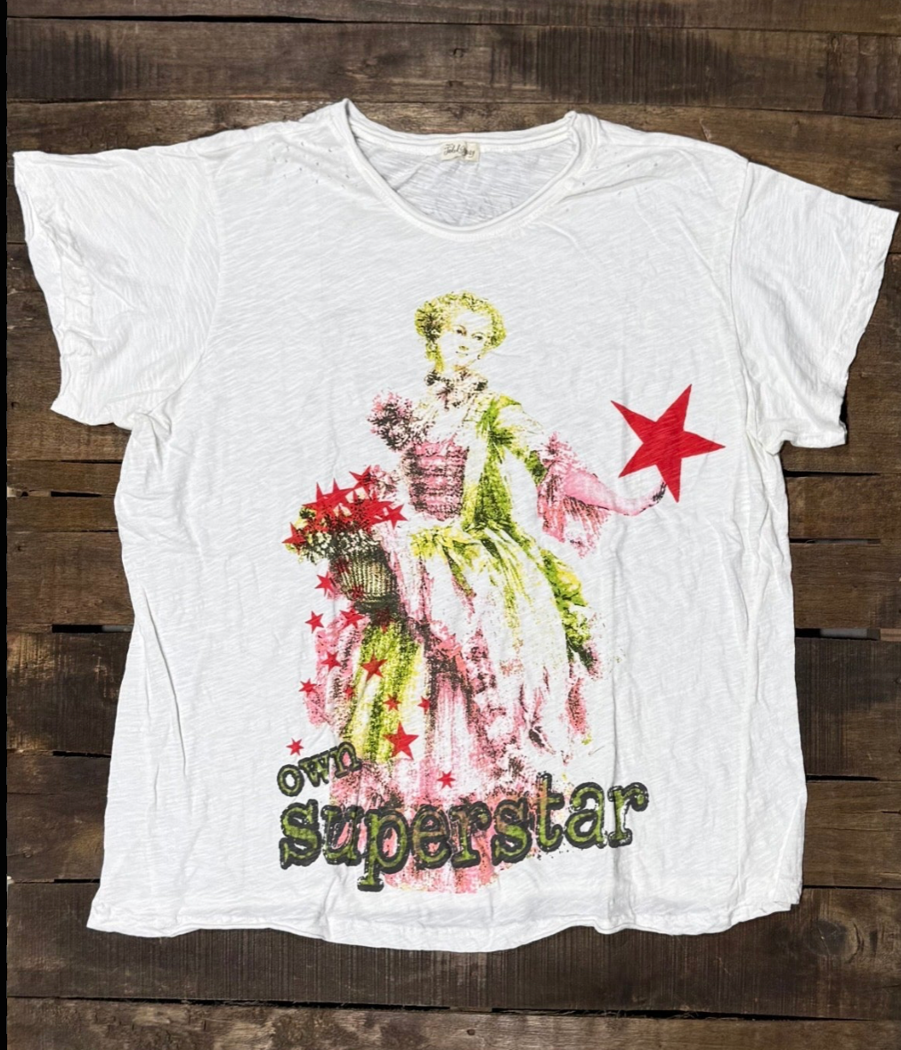 House of Jaded Gypsy Weathered and Worn Tee- Superstar