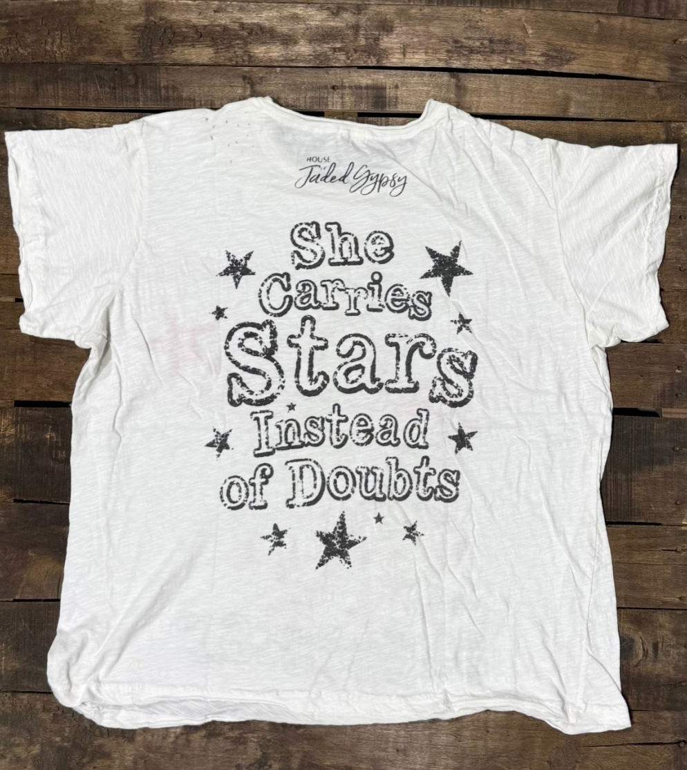 House of Jaded Gypsy Weathered and Worn Tee- Superstar